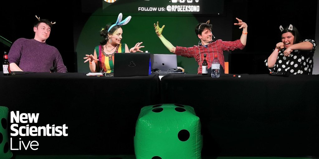 For the very last talk of #NewScientistLive 2022, join the science improvisors @RPGeeksDnD @ 16,00 on the Engage stage, for an imaginative interactive adventure. Online tickets including on-demand access still available > tinyurl.com/ms6xxn22 Photo by Grace Willsmer