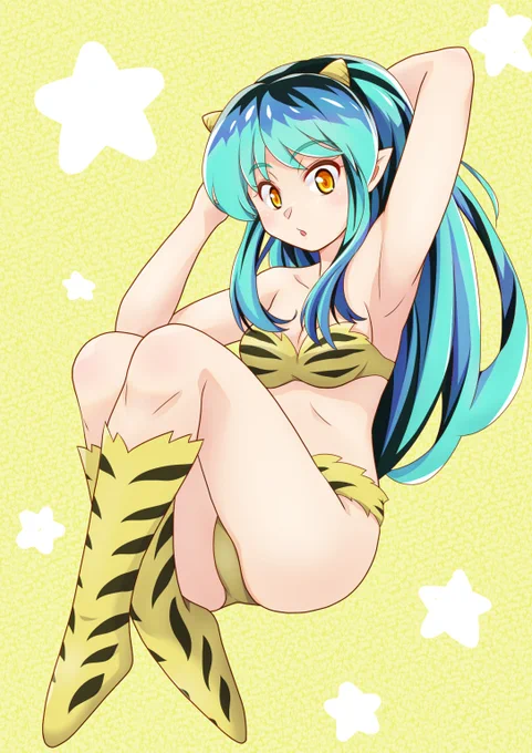 令和のラムちゃん練習元に寄せて塗ったけど虹色の髪むずかし#うる星やつら #うる星やつら2022 #ラムちゃん 