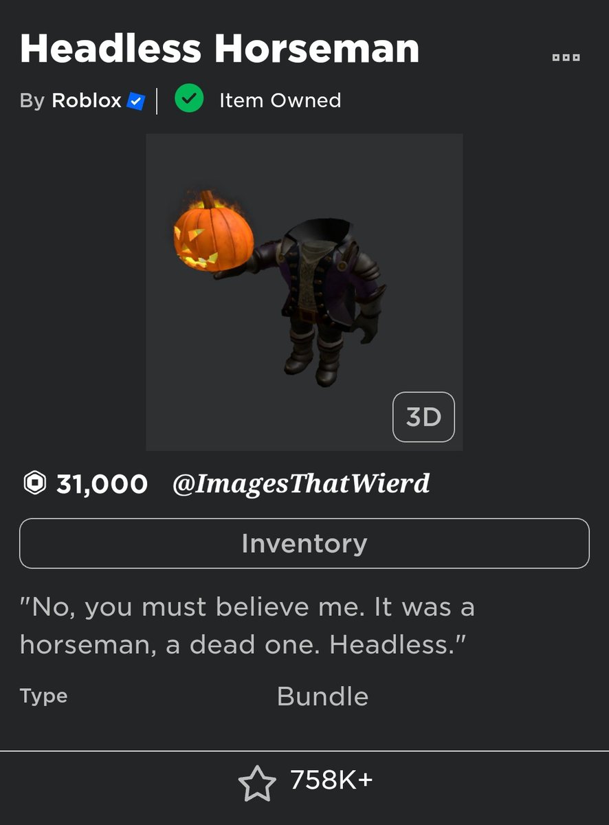 🎃 HEADLESS HORSEMAN GIVEAWAY 🎃

How to enter? 👀
-Like
-Retweet
-Reply with your donation link.
-Follow

✨️ -Ends in 2 week or immediately when I reach 15K followers!- ✨️

#headless #giveaway #roblox #HeadlessRoblox #headlesshorseman #robux