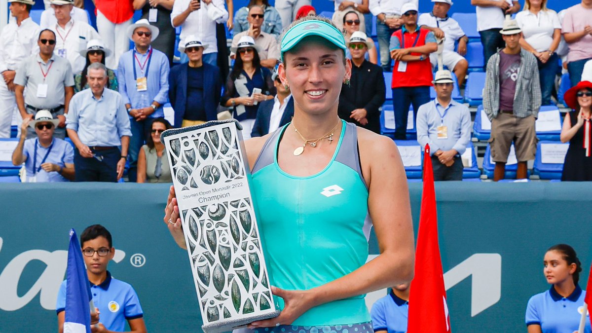 WTA's tweet photo. A magical week in Monastir 🏆✨

@elise_mertens | #JasminOpen https://t.co/EFUuQvvc1Y