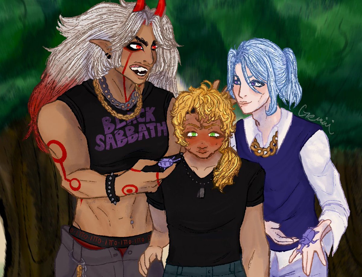 heartsforshouto's tweet photo. getting dragged into the woods by two grown men to look for beetles would normally blow but… theyre really hot okay

#itthomato #itto #thoma #ayato https://t.co/G6vducaX98