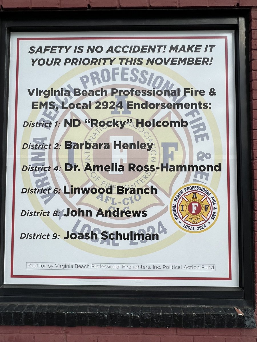 IAFFLocal2924's tweet photo. When you go to the polls…SAFETY IS NO ACCIDENT!!! https://t.co/j6HKR4mPXb