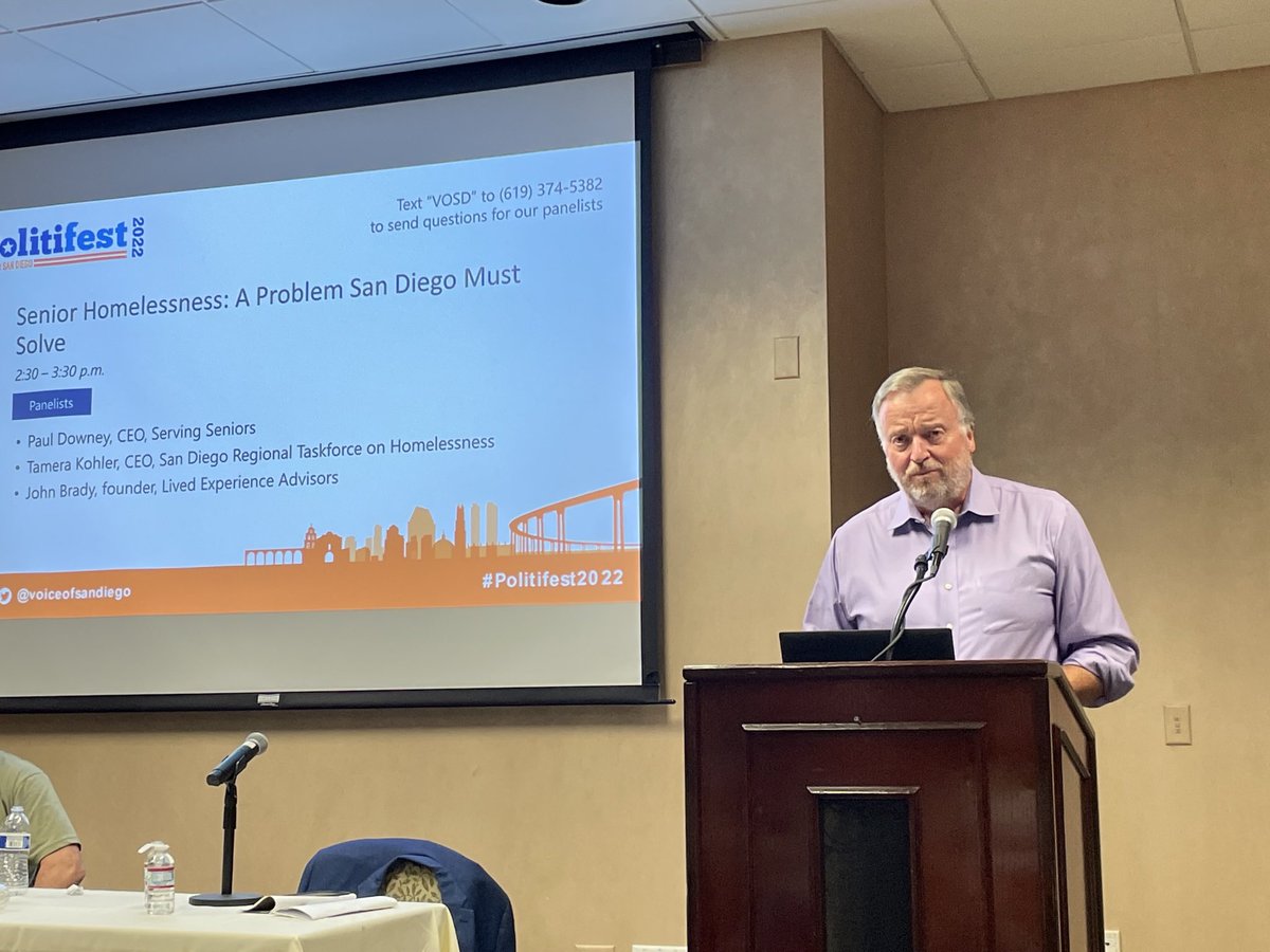 LoriSaldanaSD's tweet photo. Review of #Politifest2022 re:homelessness 

Enjoyed the format &amp; content of the Senior #homelessness presentation

It had more substance, was uplifting &amp; educational w/more value vs the “politics of homelessness” - cold hearted talking heads of  #mayortoddgloria &amp; #supfletcher https://t.co/RZbDGKCIVY