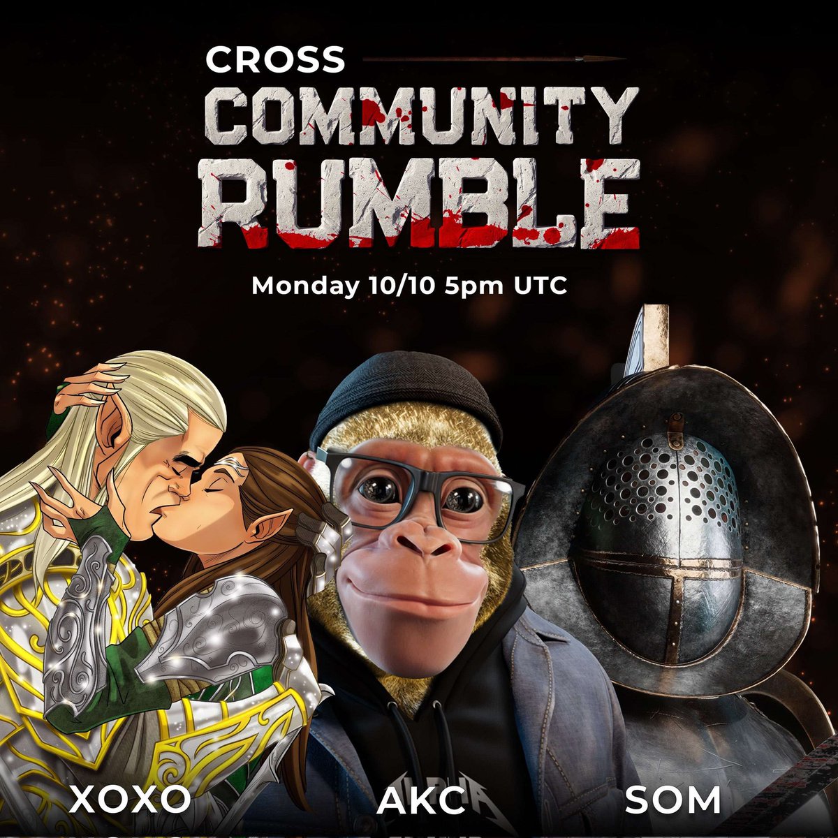 AKC_OG_Kings's tweet photo. 🤟Cross Community Rumble Games🤟.
Monday 10/10 6Pm Utc with nice PRIZES.

➡1️⃣START at 6pm UTC In the new Alpha Kongs Club Server: https://t.co/BI0SgHMcTz 

➡2️⃣In Sons of Mars Server:
 https://t.co/HDkgDDShWd

➡3️⃣In XOXO server:
https://t.co/3bxAvkb5Br
#DiscordGames #Games https://t.co/kZsBOKcm32