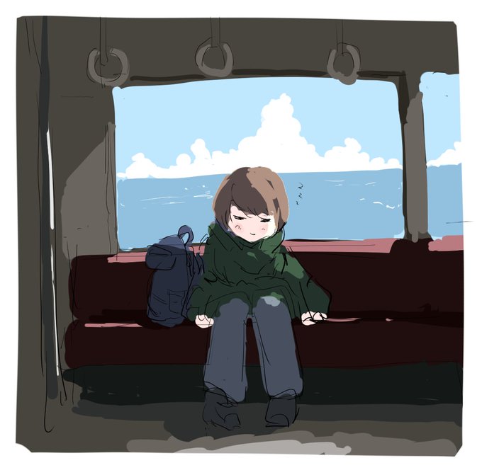 「まどろみ 電車内」のTwitter画像/イラスト(新着)｜3ページ目