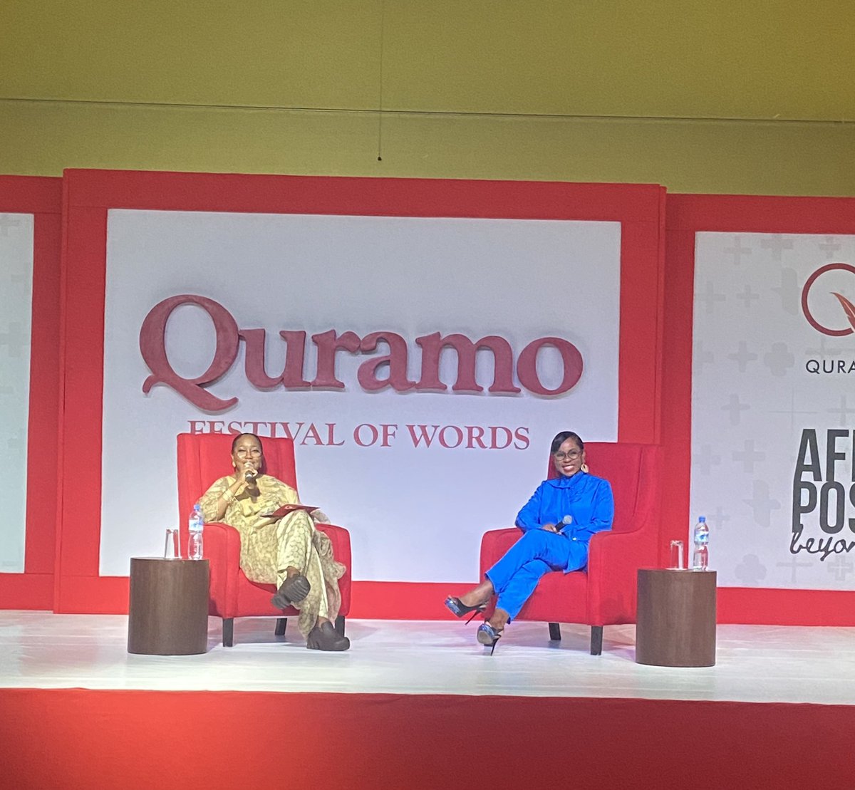 quramoofficial's tweet photo. Q Conversation is ongoing at the #qfest with
Bolanle Austen-Peters.
Hosted by Gbemi Shasore
#Qfest #day3 #Qconversation #QFW2022 #Qfest2022 https://t.co/TvWzEjB7HJ
