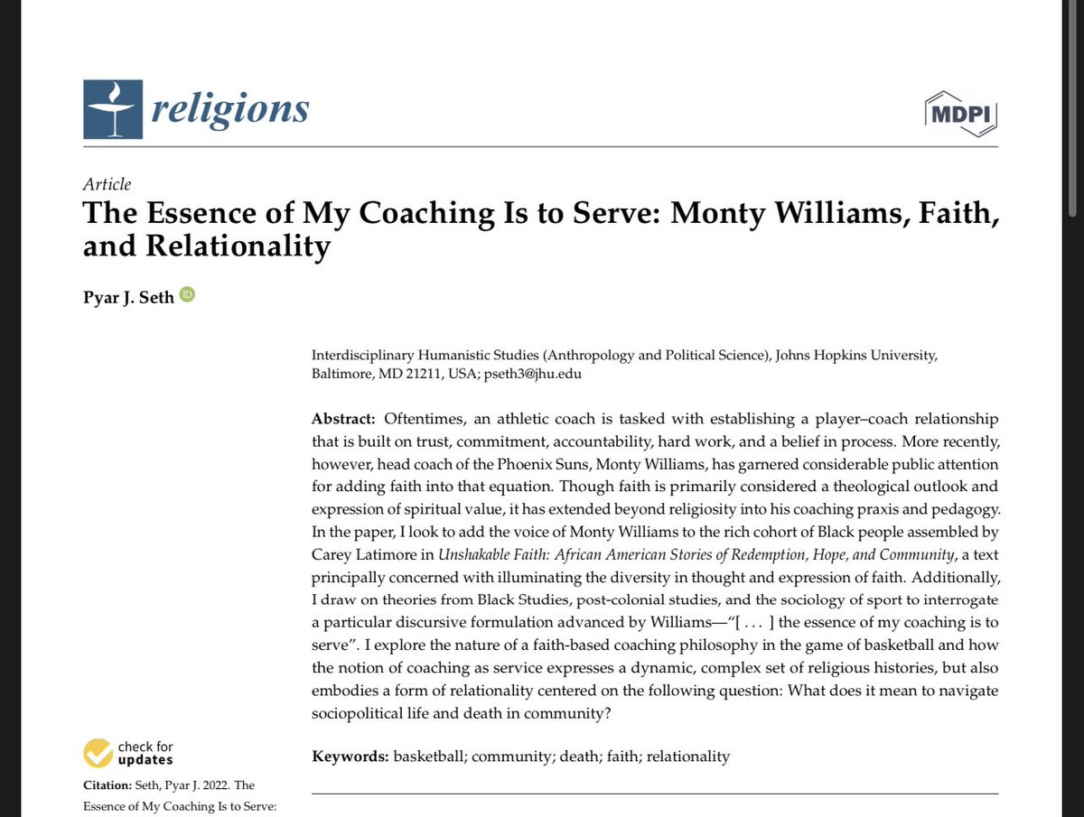 PyarSeth's tweet photo. Publication update! 

This one is super special for me. I had a chance to write about something that I love (basketball). But more importantly, I also had a chance to write for someone that I love. 

Miss you, Doc! This one is for you, family! https://t.co/Srf7Z0jOQ4