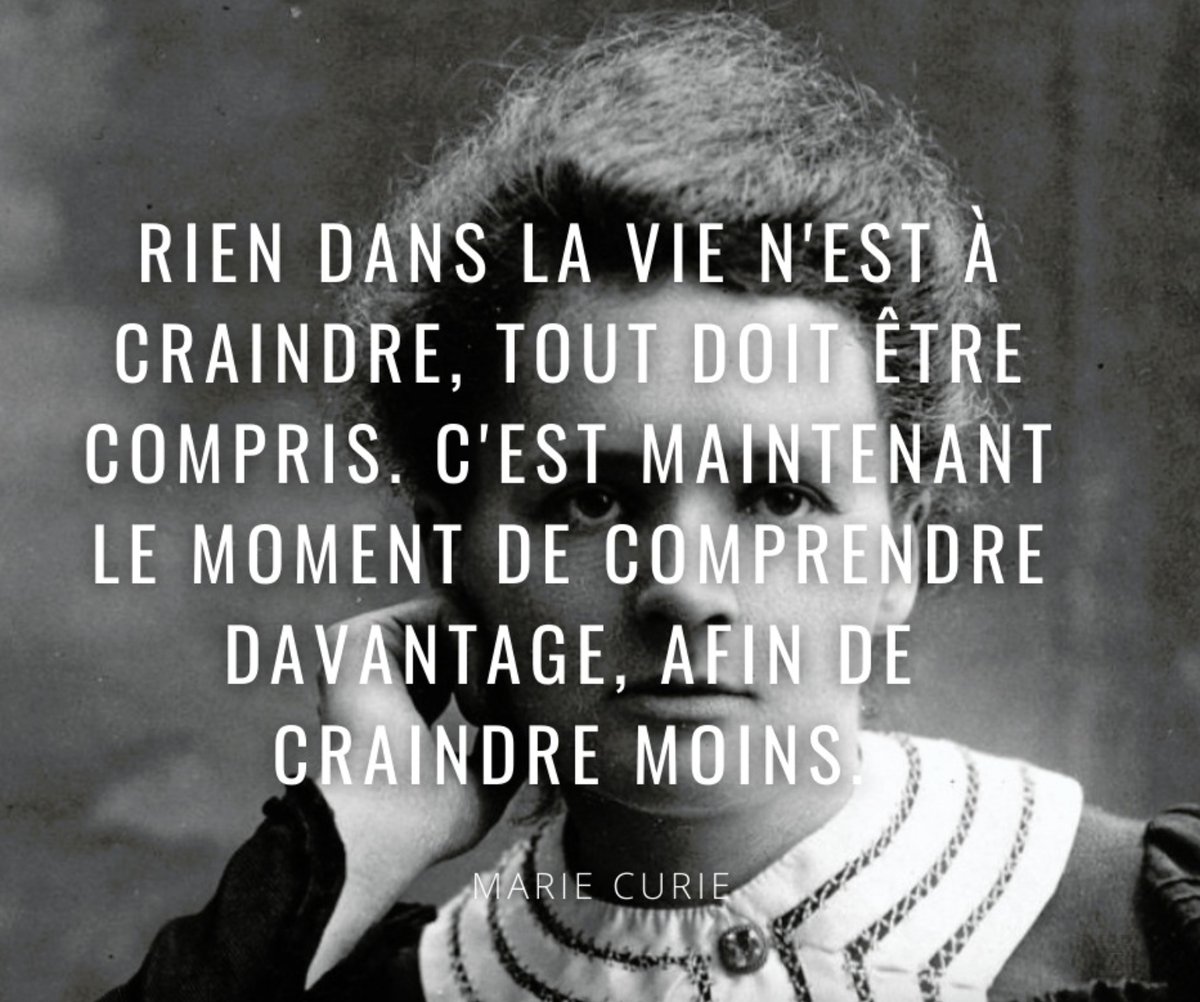 #Citationdujour 💬
Marie Curie, la seule femme à avoir remporté 2 prix Nobel : l'un en physique en 1903 et le second en chimie en 1911. Une grande Dame ! 🙂