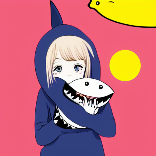 no_illustrator's tweet photo. ～サメさんと女の子～

#イラスト好きな人と繋がりたい 
#絵が下手です
#NoDraw https://t.co/Ly2poQnr22