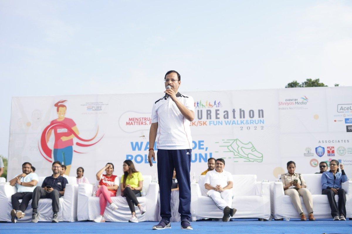 SajjanarVC_IPS's tweet photo. Proud to take part in #Pureathon2022 2K/5K Fun Walk&Run organised by People for Urban & Rural Education Trust for creating awareness of the Menstruation. Men should help to remove the taboo in the society.
Flagged off the Event along with CP rachakonda
#Menustrationmatters https://t.co/C9phStaLO2