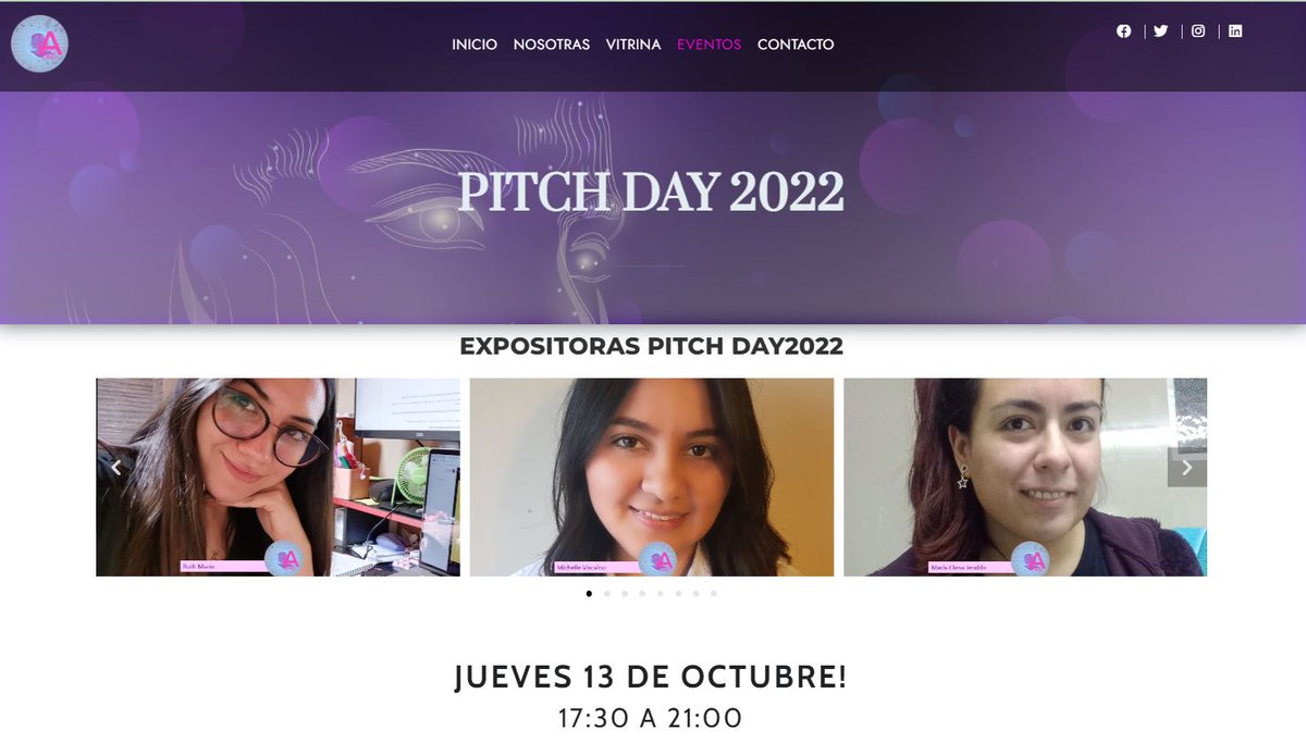 mujeresIA's tweet photo. Ya hemos asignado el 80% de las sillas disponibles - ¿Eres mujer viviendo en Chile trabajando en IA? Ven al PitchDay2022 (inscríbete acá https://t.co/fyNhouXXil)  @cen_ia @uandresbello @Accenture_CL @rominabot @majose_escobar @vnchangc https://t.co/ZxsKpA6j7p