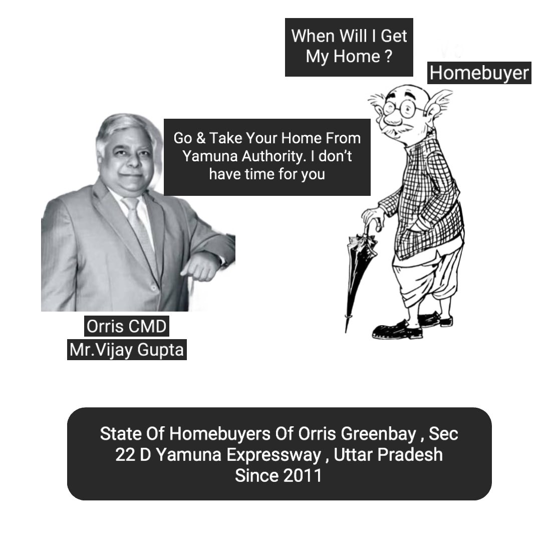 GreenbayRwa's tweet photo. State Of #Homebuyers of Orris

@myogiadityanath @A_Parolia @manishanataraj @Whistle90827204 @CeoNoida @FightForRERAInd @KirenRijiju @HardeepSPuri @NavbharatTimes @JagranNews @Dkumarchandel @noida_authority https://t.co/qkKvMeM3Lm