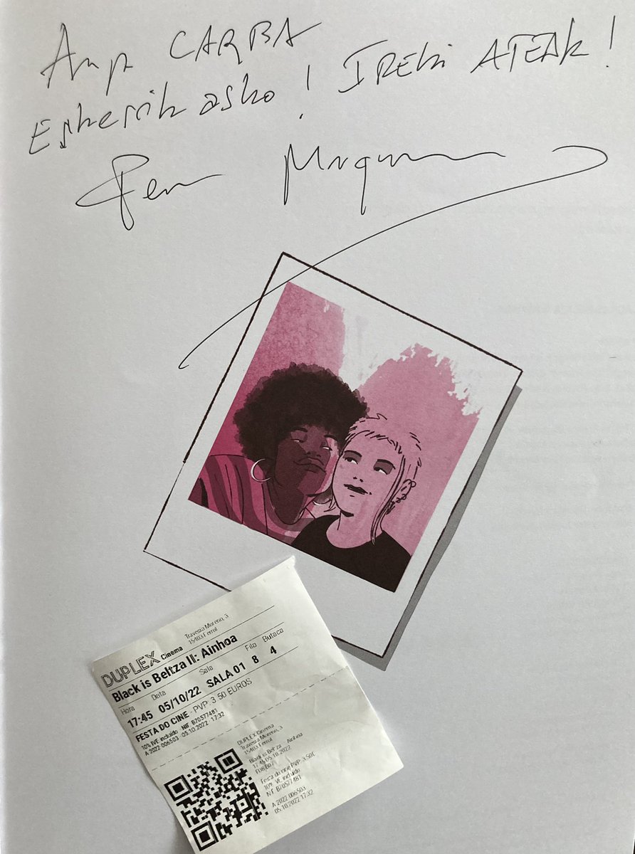 Ainhoa bere aitarekin atseden hartzen du.
Eskerrik asko <a href="/muguruzafm/">Fermin Muguruza</a> guztiagatik.
#blackisbeltza2 #blackisbeltzaainhoa