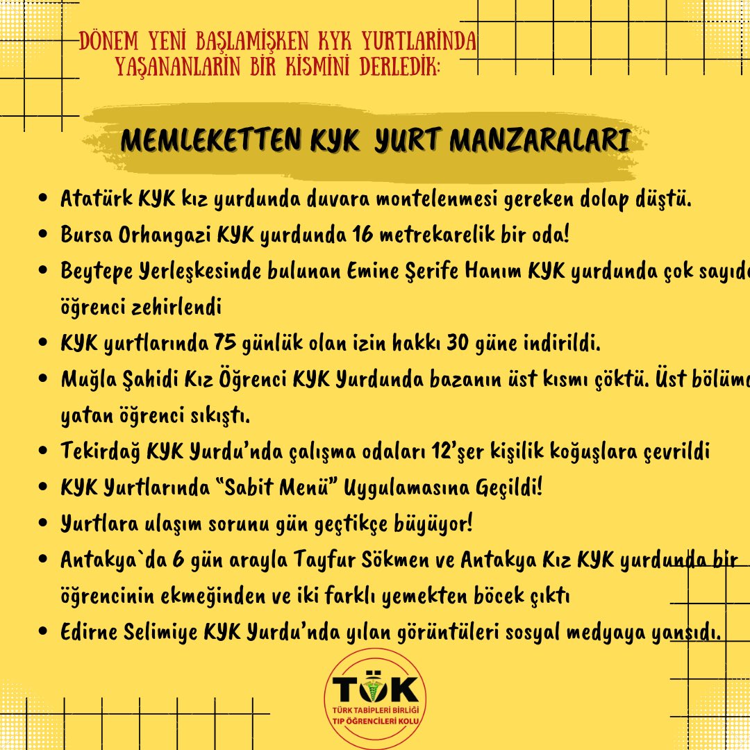 ttbtok's tweet photo. Binlerce tıp fakültesi öğrencisinin, yüzbinlerce üniversitelinin nitelikli barınma hakkı gasp ediliyor.

📢İNSANCA YAŞAYABİLECEĞİMİZ BARINMA HAKKIMIZ; ANAYASAL BİR HAK, KAMUSAL BİR SORUMLULUKTUR! https://t.co/ZZzYGJLy9E