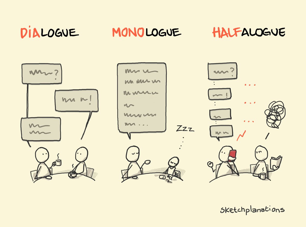 Halfalogue: hearing only half of a conversation. Like that time when you couldn't concentrate thanks to the person on a call right next to you. Hearing only one side of a conversation, it turns out, can be more distracting than hearing the whole dialogue. Via @LLEmberson