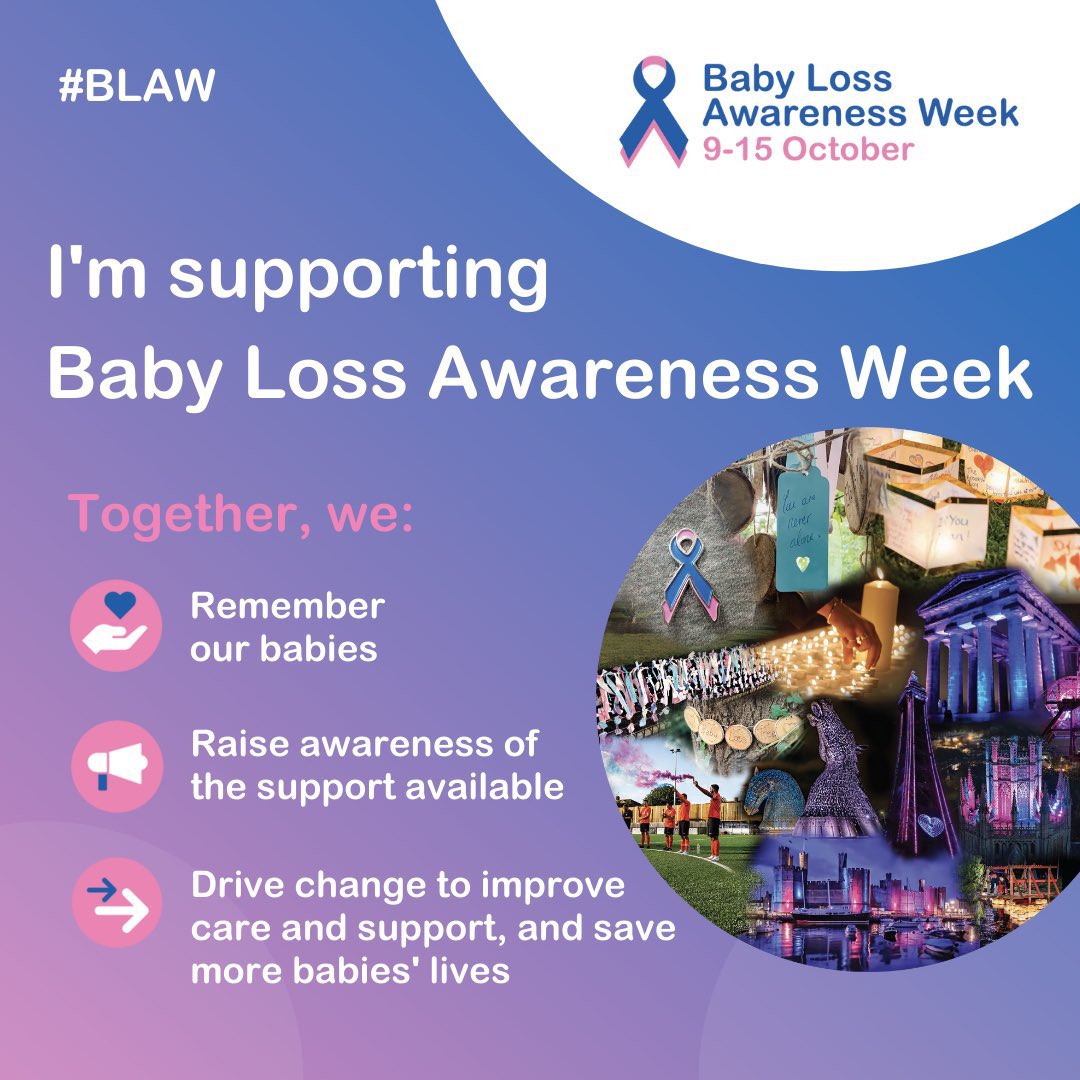 #BabyLossAwarenessWeek #BLAW2022 I support for personal & professional reasons & @nmcnews will too - vital for nursing & midwifery professionals (some of whom may have their own personal experience) to be aware of the impact losing a baby has on women & their families 💙💕