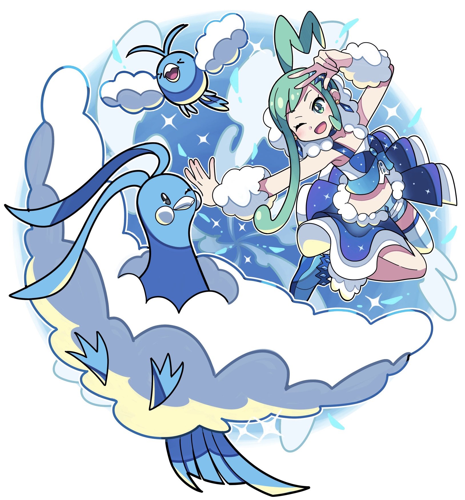 ストカメ チルタリスの日 ということなので チルタリスと いつか描こうと思ってたルチア チルットを描きました T Co Ldrljmzpeq Twitter