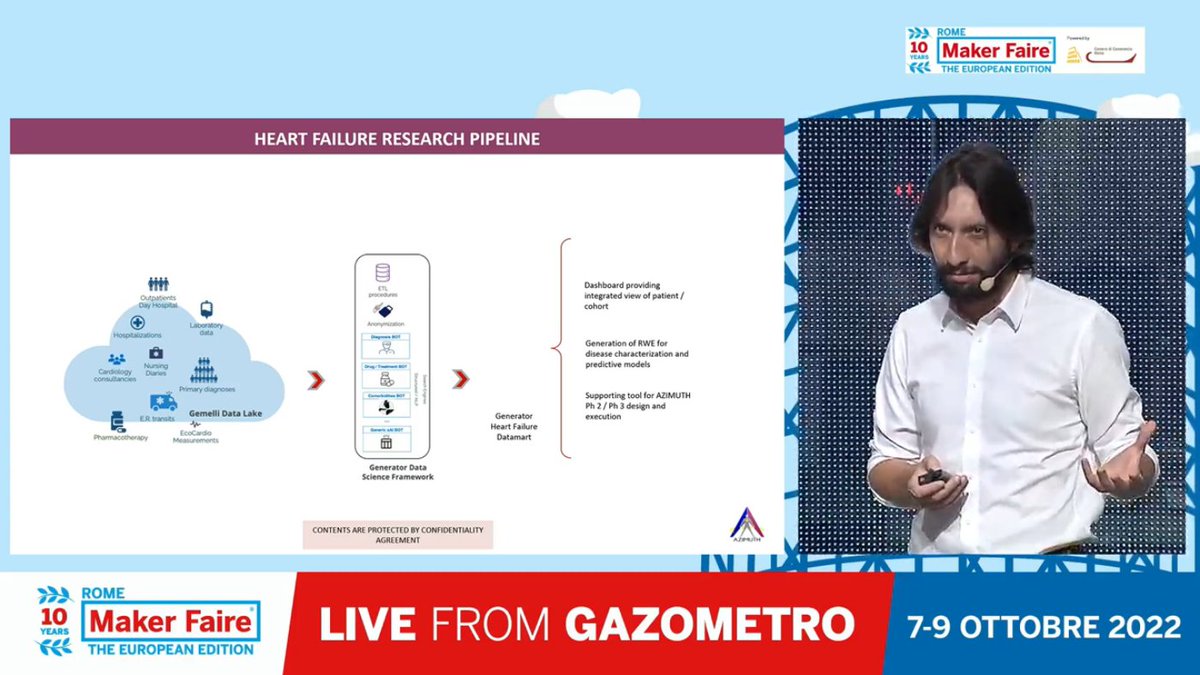 paolo ignazio marong (@paoloigna1) on Twitter photo Molto importante da tutti i punti di vista l'intervento di <a href="/DDamario/">Domenico D'Amario</a> che ha come tema il progetto di #openinnovation #AI Azimuth, sullo scompenso cardiaco. #digitalhealth
<a href="/MakerFaireRome/">Maker Faire Rome - The European Edition</a>
live ▶️bit.ly/MFRlive
#MFR2022 #MakerFaireRome #branded Molto importante da tutti i punti di vista l'intervento di <a href="/DDamario/">Domenico D'Amario</a> che ha come tema il progetto di #openinnovation #AI Azimuth, sullo scompenso cardiaco. #digitalhealth
<a href="/MakerFaireRome/">Maker Faire Rome - The European Edition</a>
live ▶️bit.ly/MFRlive
#MFR2022 #MakerFaireRome #branded