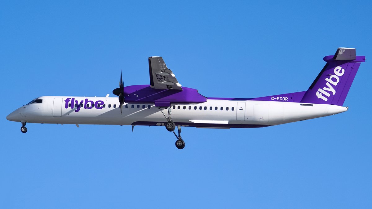 Flybe (G-ECOR) De Havilland Canada Dash 8 Q400 planespotting.be/index.php?page… | #FlyBe #LetsFlyBe #LHR #EGLL #Heathrow #PropJet #Bombardier #DeHavilland #Dash8 #Q400 #PlaneSpotting #Aviation #AvGeek #Aircraft #Airplane #Airport