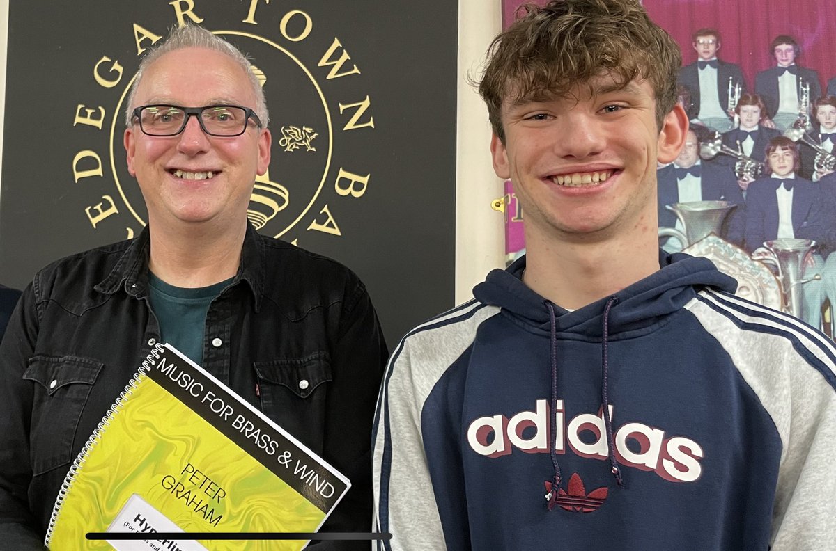 TredegarBand's tweet photo. Did you just see the incredible Jordan Ashman become @BBCYoungMus 2022!?! He’ll be joining us next weekend @RoyalAlbertHall as we represent Wales at the #NationalFinals. We’re a little starstruck! 🤩🤩🤩🤩🤩 @bbcarts @bbcproms https://t.co/iRQ5UTBIcI