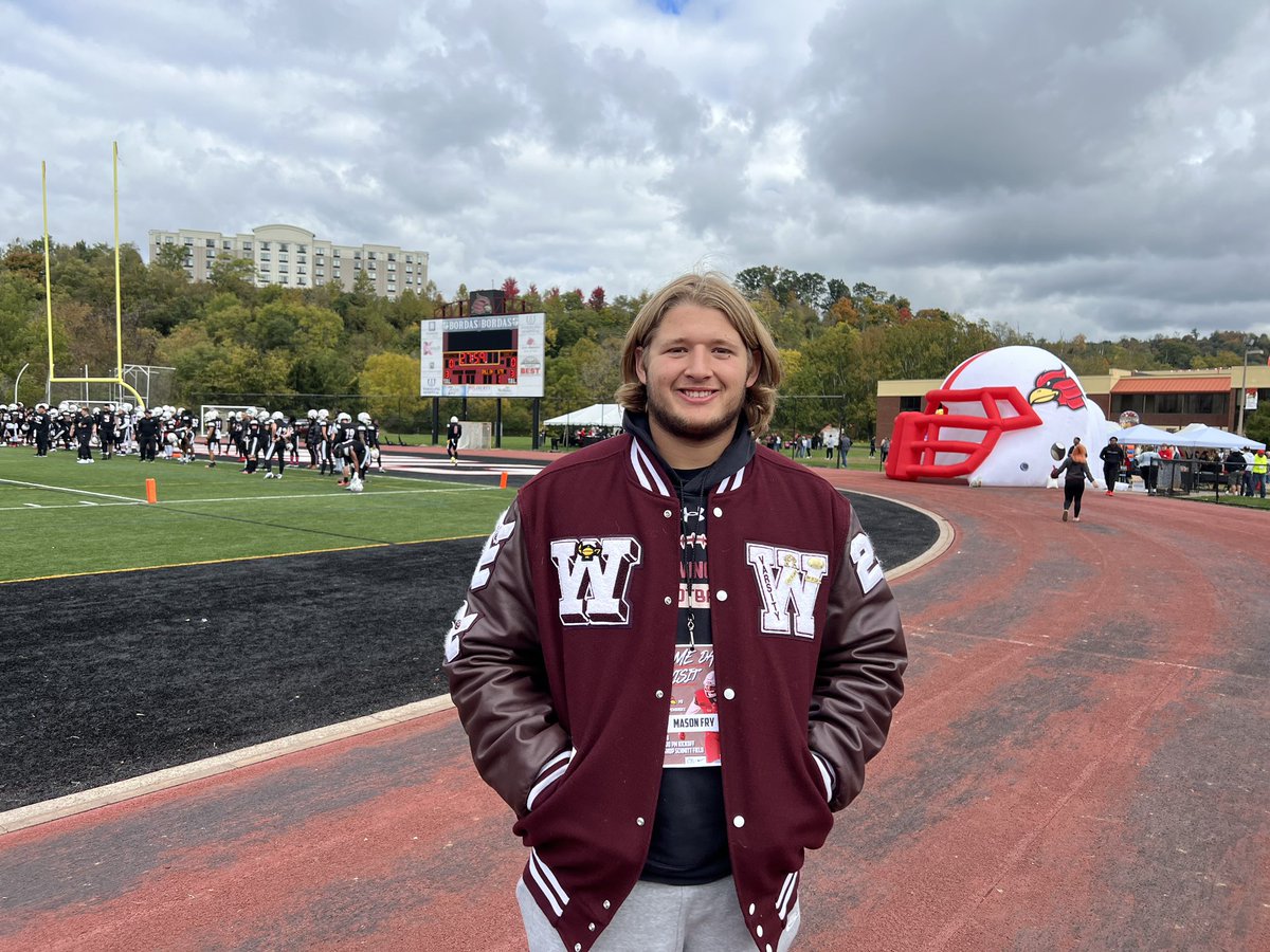 Had an amazing time at <a href="/WheelingU_FB/">Wheeling U Football</a> yesterday! What an amazing place. Thank you too the coaches and players for being so welcoming!