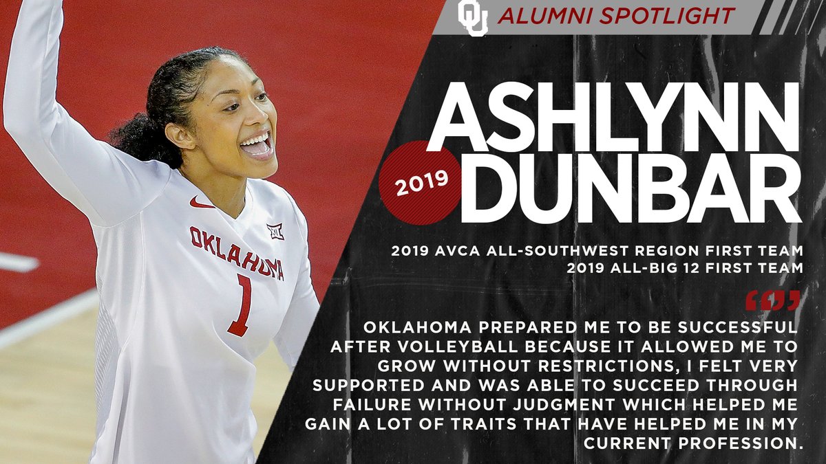 𝐀𝐋𝐔𝐌𝐍𝐈 𝐒𝐏𝐎𝐓𝐋𝐈𝐆𝐇𝐓: Ashlynn Dunbar 

This week we will feature top alumni returning to Norman for Alumni Weekend on Saturday. Starting off our series is <a href="/Shlynn23/">Ash</a> who holds the eighth-best program record for season kills (366 in 2019).

📝 bit.ly/3CGShAy