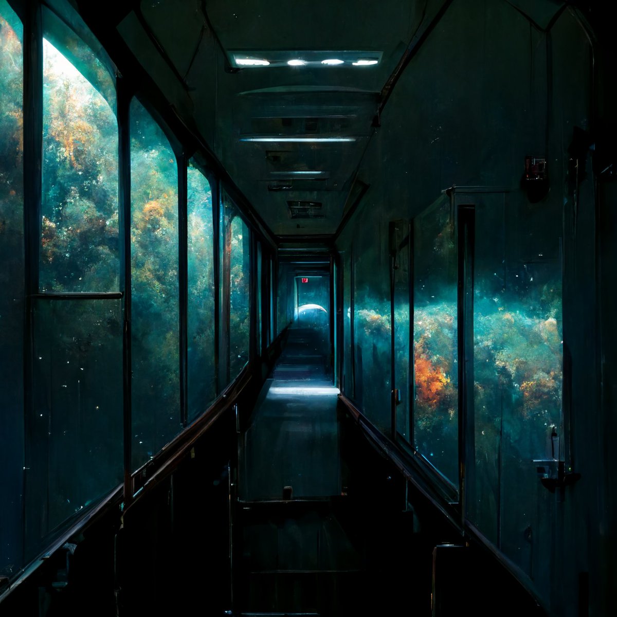 therealtori's tweet photo. AI Art created for my Coriolis campaign. One abandoned ship is much the same as another, unless there's *something* else on board... #coriolis #ttrpg #rpgart #freeleague #midjourney #imadethis https://t.co/rgxcA7AZ3x