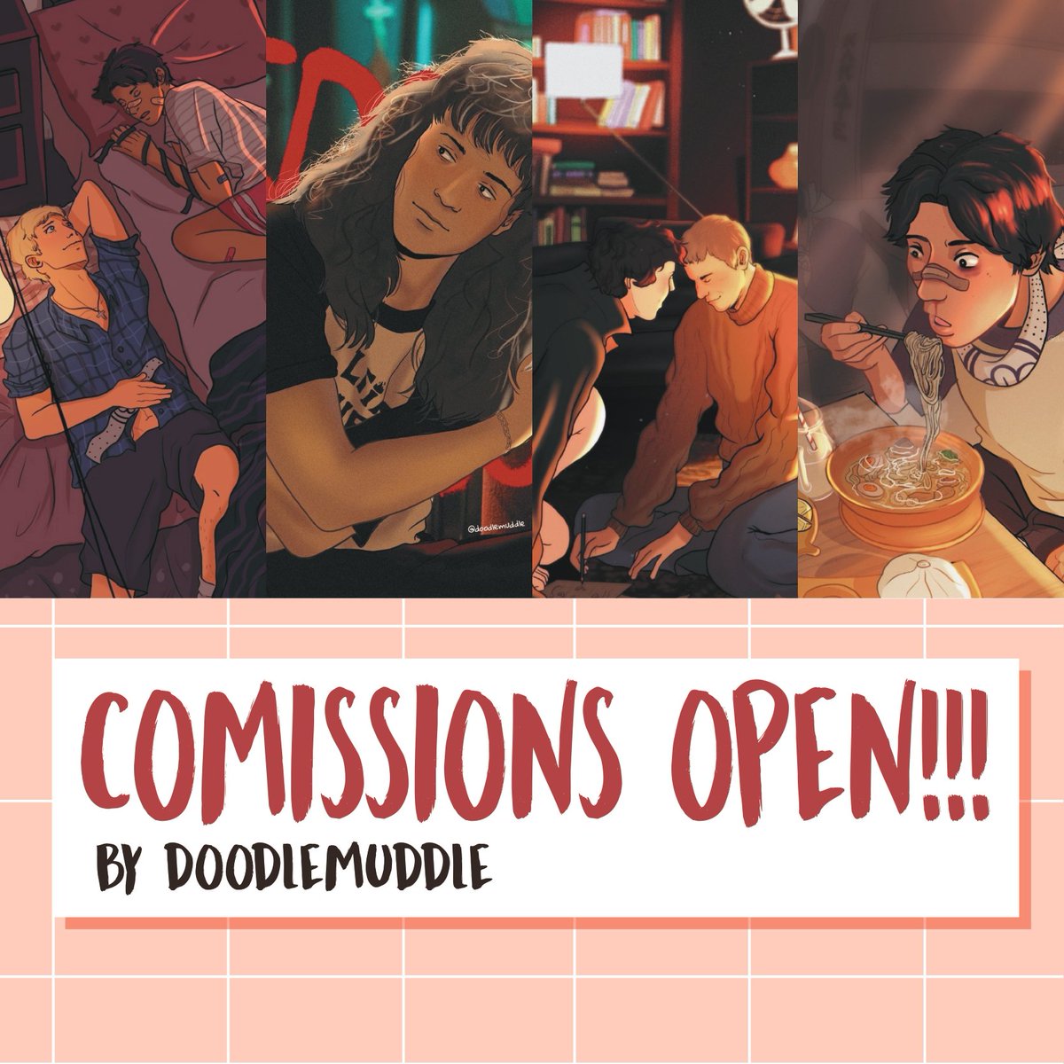 doodlemuddle's tweet photo. COMISSION OPENS FINALLY <33
all the information in the thread
Rts are really appreciated 🥺

If you have any questions you can talk to me at MD, I speak both English and Spanish!
(Payments will be by paypal)

#comissions #opencomissions #art https://t.co/f21VpDeaWj