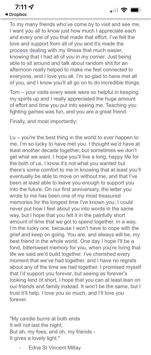 I just found this note Denis left for everyone. Please help me share it to people who should see it, thank you.

-Lucy