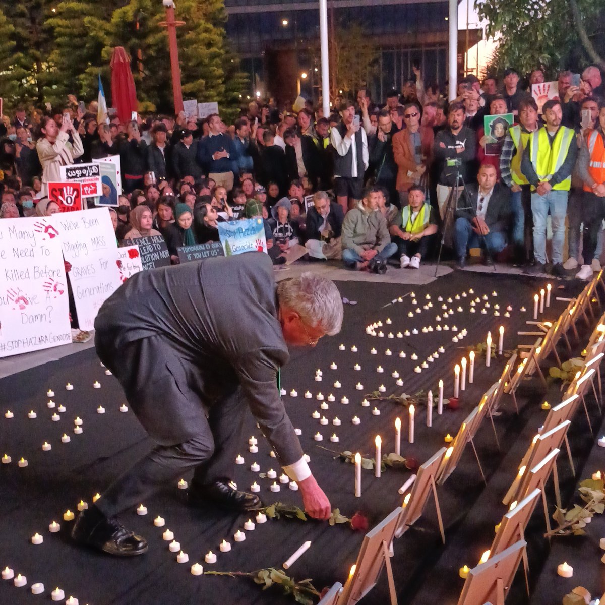 matthewtkirwan's tweet photo. Last night I joined thousands of others in central Dandenong to pay my respects to the over 50 girls that were murdered in the recent suicide bombing in Kabul and to call for an end to the murder and persecution of the Hazara people.  It's time to #StopHazaraGenocide https://t.co/KvmPtwfDqd