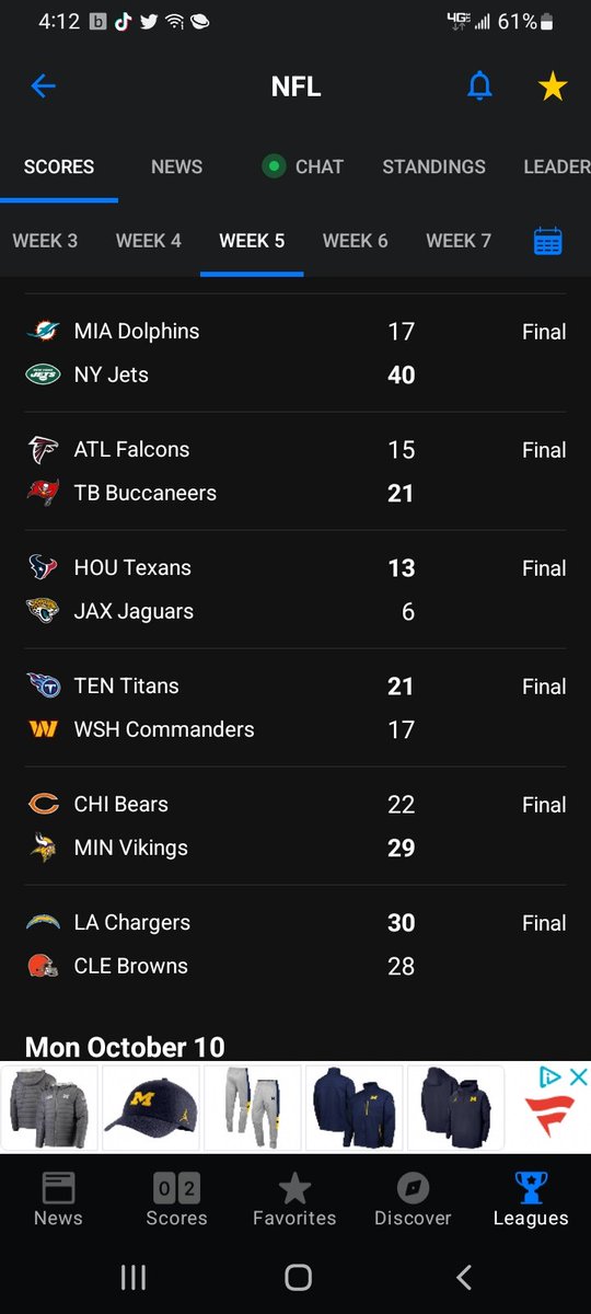 jepwoods's tweet photo. Every team scored besides @Lions @LionsDaily https://t.co/kMyBSg6UdK