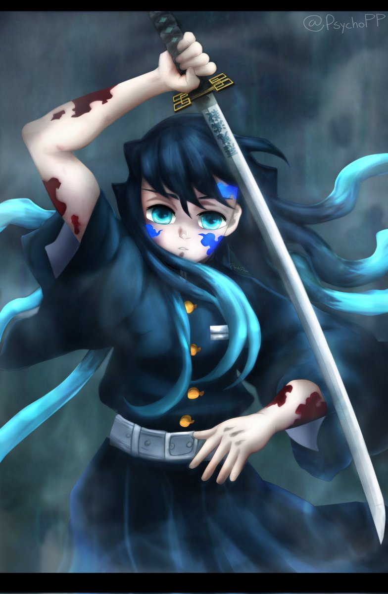 PsychoPP | ArtさんがTwitterに投稿した時透無一郎(鬼滅の刃)のイラスト。