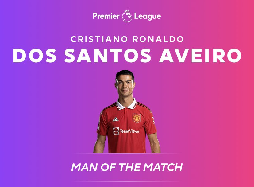 ArobaseGiovanny's tweet photo. Cristiano Ronaldo a été élu homme du match contre Everton ce soir ✅ https://t.co/lIlr7O0oMY