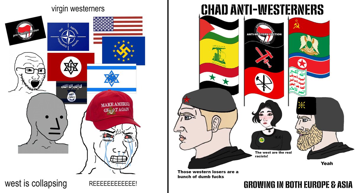 SovietStahlhelm's tweet photo. Fck Westernoids

#nazbol #nationalbolshevik #eurasian #westernism #west #east #zionist #antifascist #libya #sirya #usa https://t.co/ZQSC5emgRD