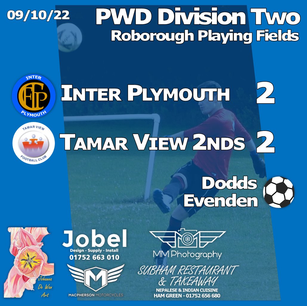 InterPlymouth's tweet photo. Inter Plymouth 2
Tamar View Seconds 2

⚽Dodds, Evenden
#UpTheInter 

"Following a disappointing few weeks, we were keen to get our season back rolling again..."

Read the full report: https://t.co/wDZaE0pbQE https://t.co/9NCvPGGvYt