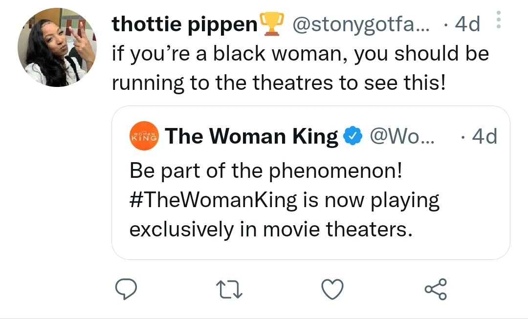 MegaTroySmith's tweet photo. It's sad to see how brainwashed they are... #TheWomanKing #boycott #boycottthewomanking https://t.co/dtCmUyTnTr