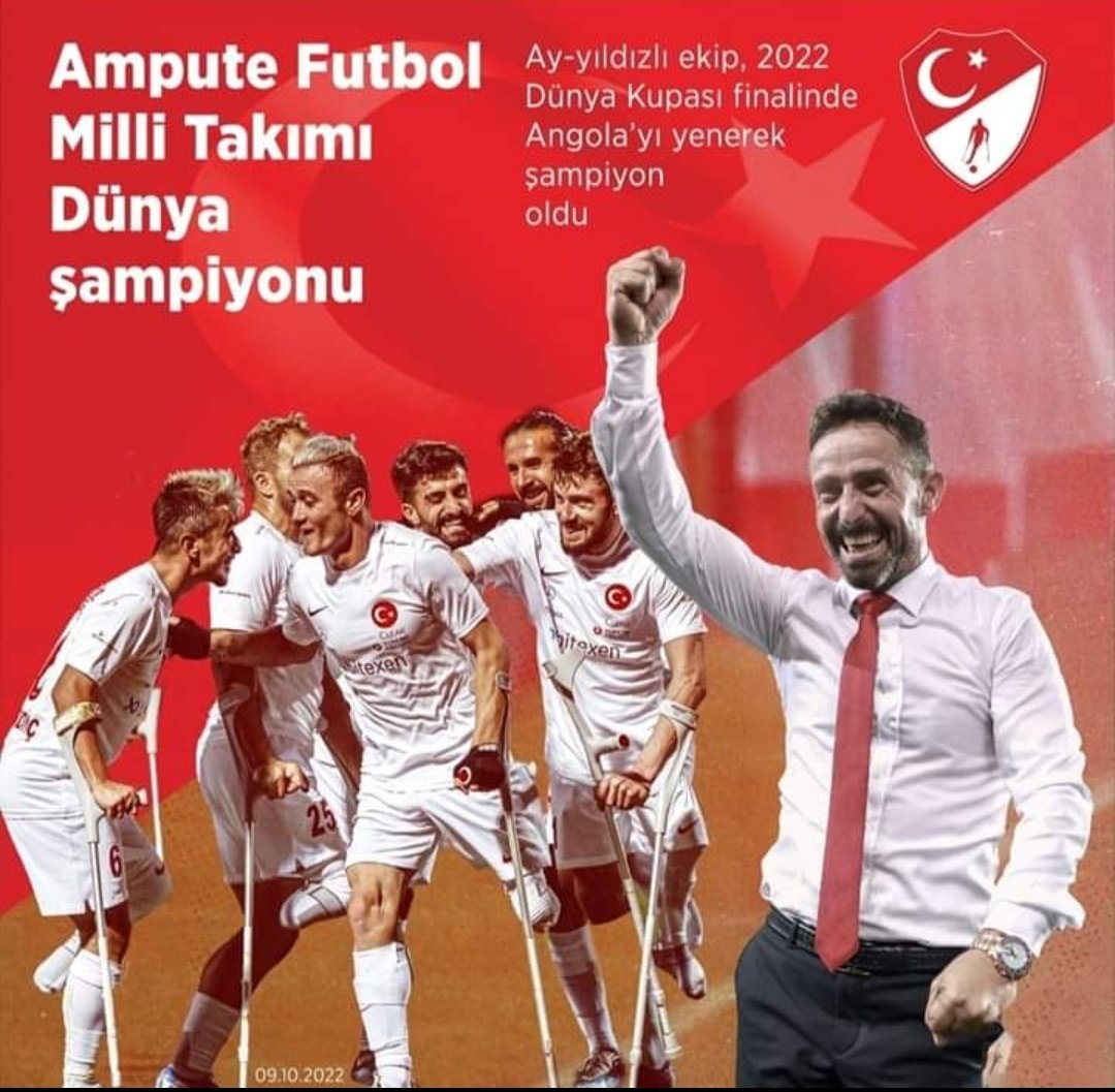 Ampute Futbol Milli Takımımız ile gurur duyuyoruz. Yürekten kutluyoruz. 🇹🇷👏