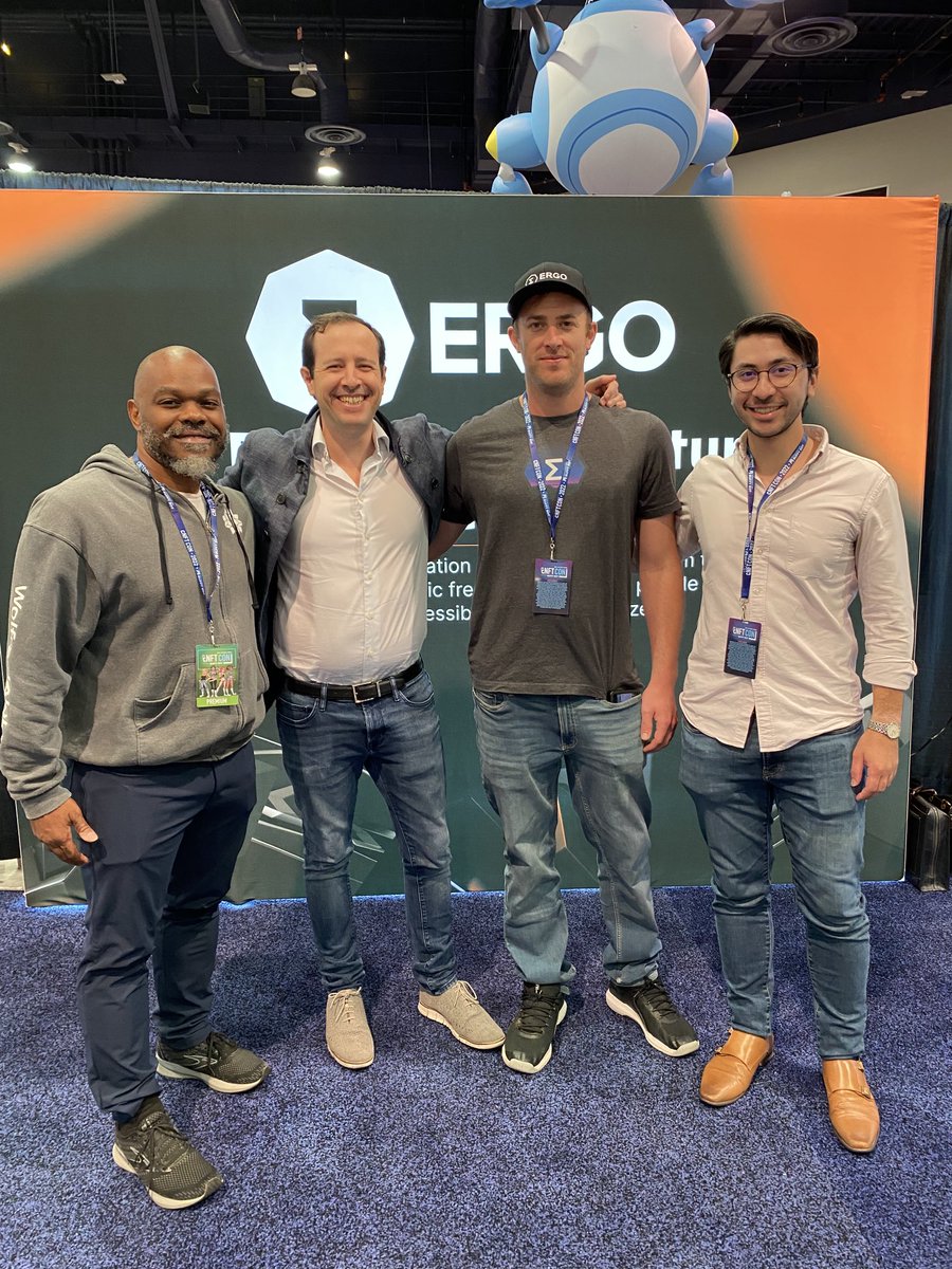 rom1_pellerin's tweet image. Bridging communities and exploring future scientific innovation with ⁦⁦@Ergo_Platform⁩ and ⁦@WolframResearch⁩ 🖖

Spontaneous ⁦@UtxoAlliance⁩ meeting at #CNFTCon 🚀