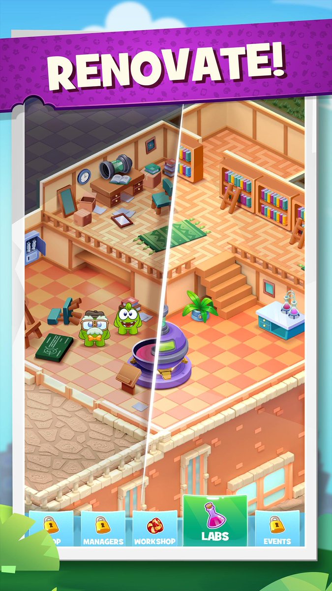 CTR__Network's tweet image. News: After the delisting of Idle Candy Factory, another game with the same name has softlaunched. It's by the same devs with the same artstyle. The gameplay is different but most of the same elements are there and instead of the town you renovate a lab. 

It's weird i know.