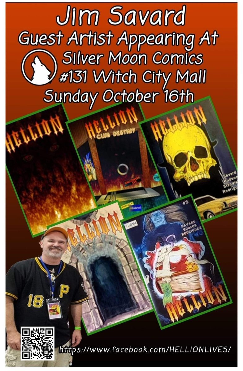 HELLIONSavard's tweet photo. One week from today I will be doing a store signing in Salem, Massachusetts at SILVER MOON COMICS! 10-16-22 #horror #SalemMA #hellion
#ComicCon #comicbooks #author #silvermooncomics
#witchcitymall #storesigning https://t.co/BKkiWGEbUV