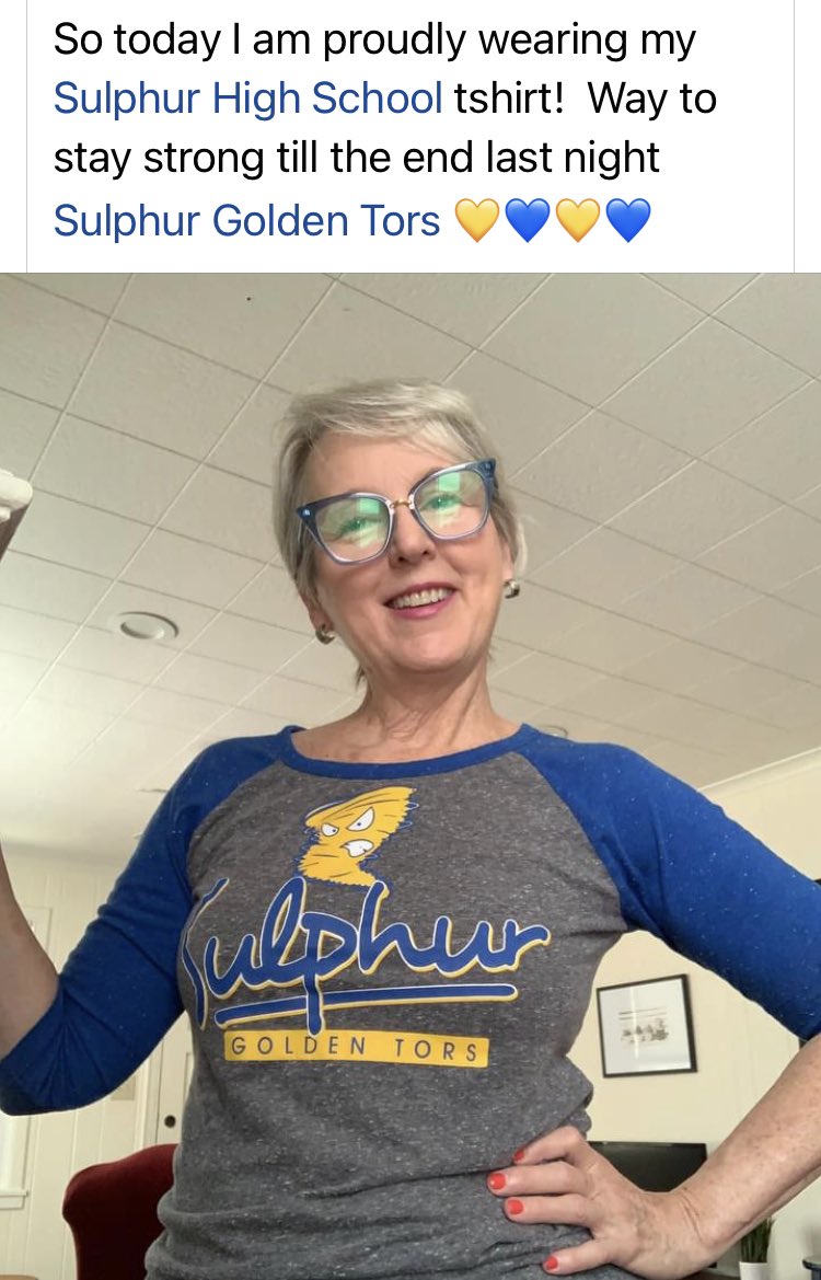 SulphurTor's tweet photo. One of our Alumnis who lives in Baton Rouge who listened to the Sulphur/Barbe game Friday night !!
#nevergiveup #FIGHTFIGHTFIGHT https://t.co/5wxJyoTGHb
