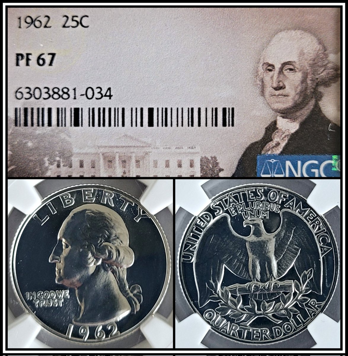 Apex_Collecting's tweet photo. I purchased some gem graded silver proof quarters recently and this is one of them. Built out a few 1960-1964 short sets with grades 67 and 68. #proofquarter #ngcgraded #gemcoins #silverproof #silverproofcoin https://t.co/lMIG6MMG4F