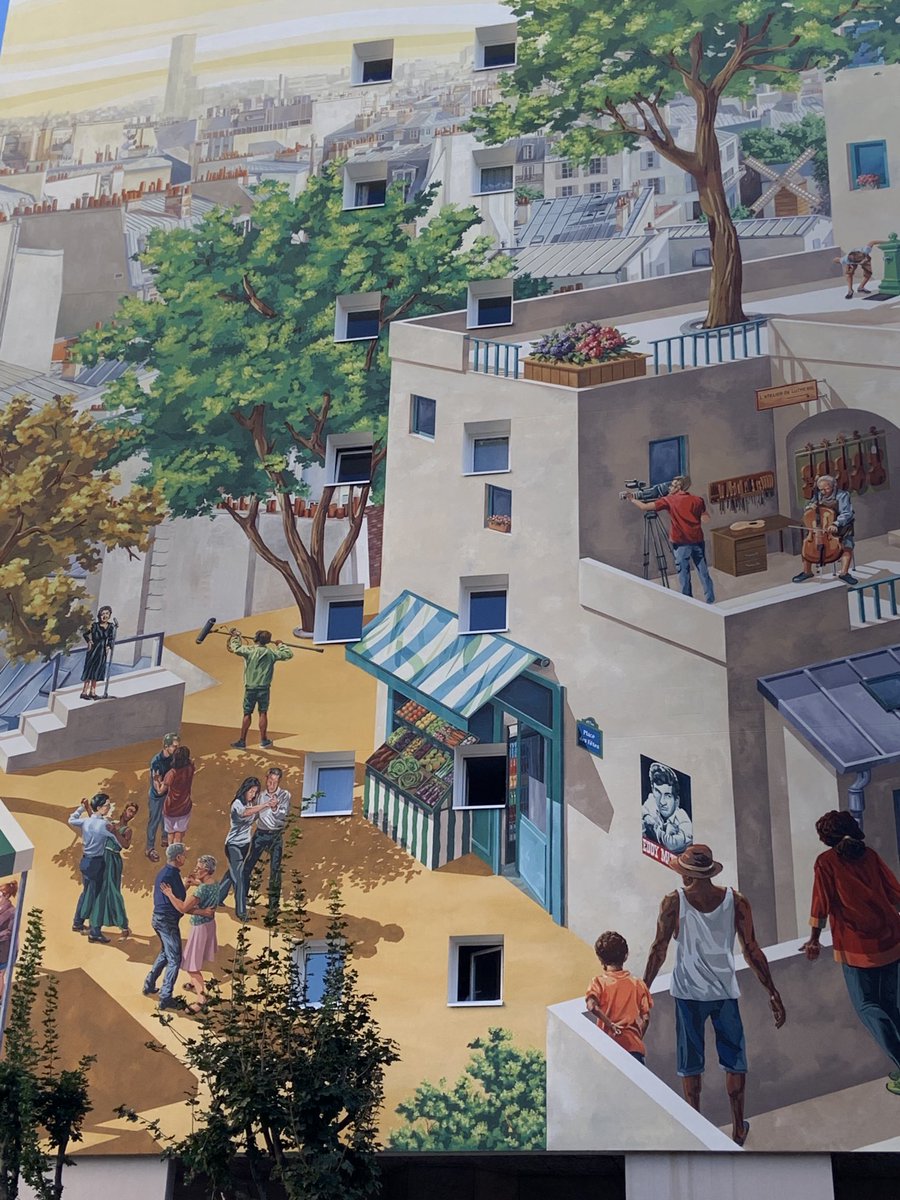 BrunoGa75's tweet photo. Fresque géante sur un immeuble réhabilité, toute la Place des Fêtes est la. Félicitations à l’artiste, aux habitants contributeurs et au bailleur. https://t.co/BJ68Lv6dDH