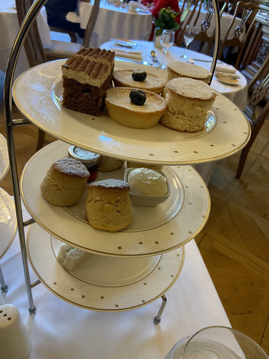 TeaLady_Rebz's tweet photo. First afternoon tea for a while  - expensive for out of London- nice fresh food good service , but not overwhelmed apart from the excellent gluten free offering. @PendleyManor https://t.co/uMxRvbzg0Y