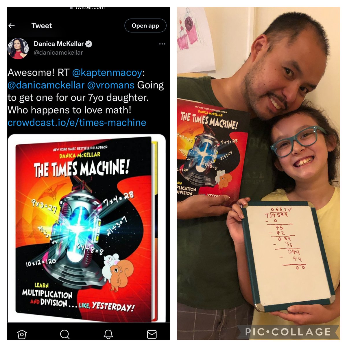 <a href="/danicamckellar/">Danica McKellar</a> She’s officially finished #TheTimesMachine !!! She did every single game! <a href="/drewfrancisco/">Drewfrancisco</a> and I got it for her in 2020 and she started last year during 3rd grade.