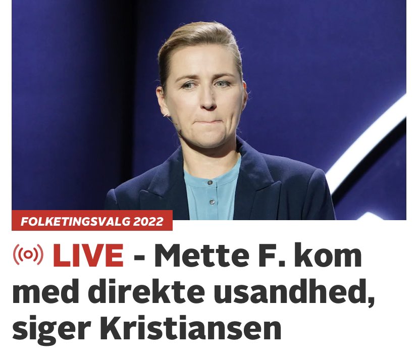 Hvorfor fortæller du usandheder igen Mette? Danskerne kan ikke regne med hvad statsministeren siger. Det er uværdigt og udspekuleret #dkpol