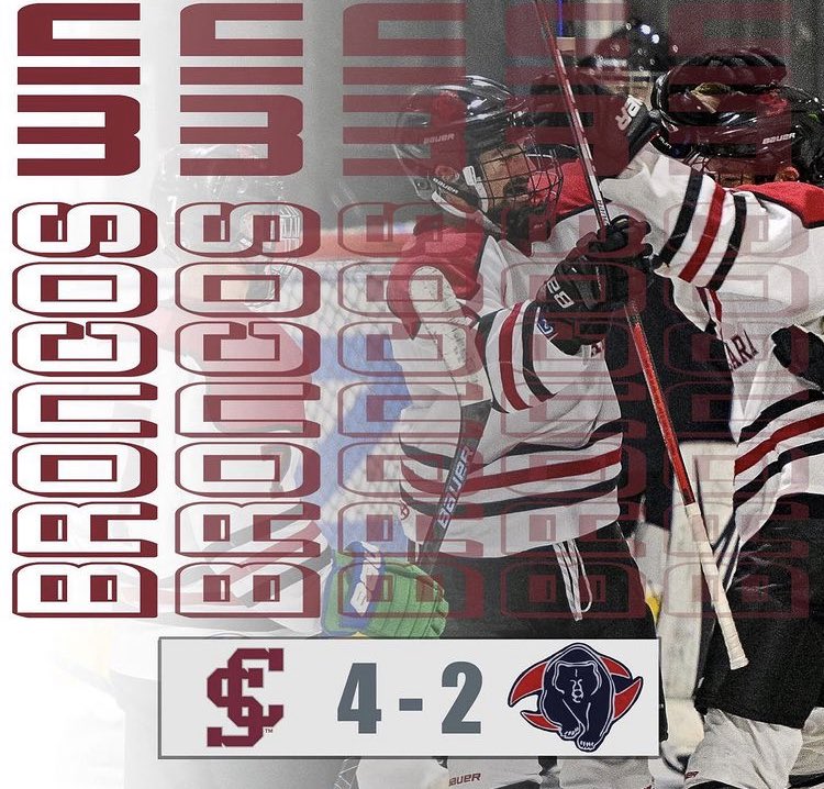 HockeySCU's tweet photo. BRONCO W! https://t.co/RPywFqLCQQ