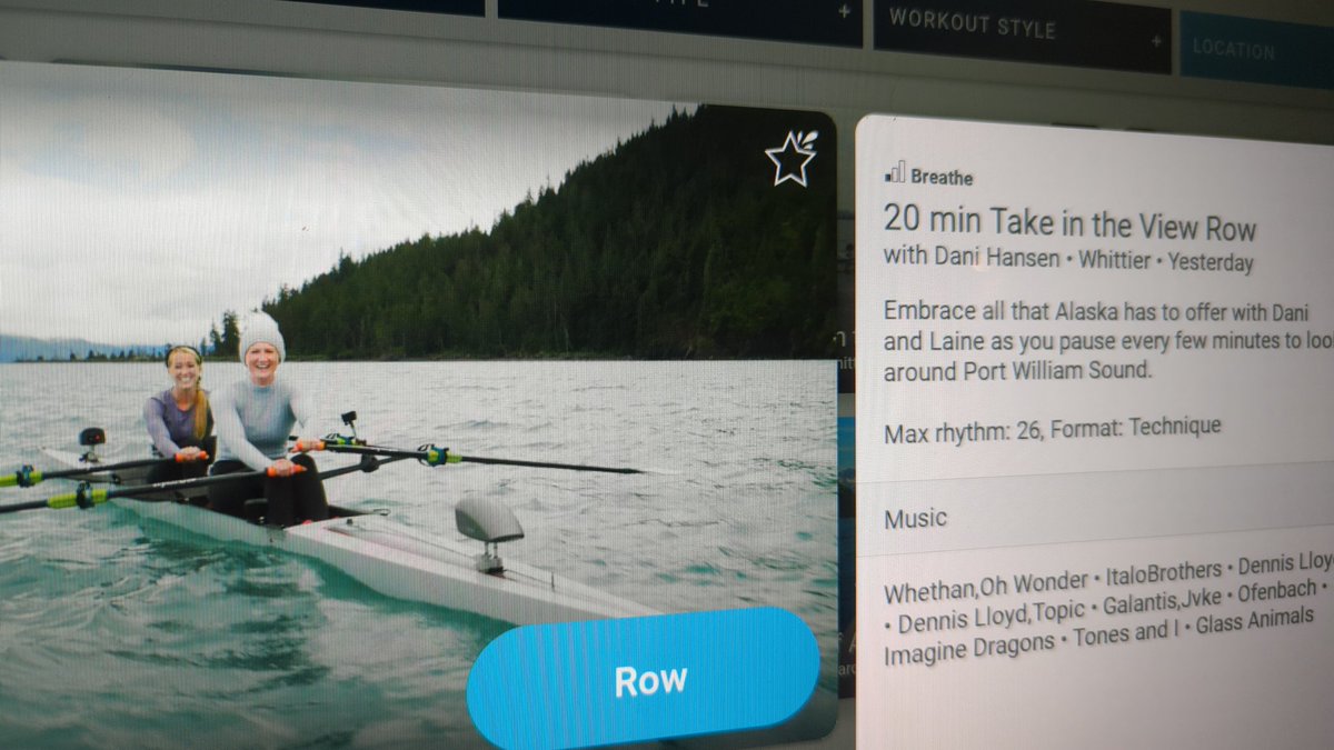 mauimauer's tweet photo. Definitely feeling that #HydrowHigh right now. Finishing up my #CommitToFit &amp; #Alaska Destination badges with a lovely evening row featuring @danimariehansen &amp; Laine. @Hydrow_by_CREW https://t.co/y0qJ9ZSJVr