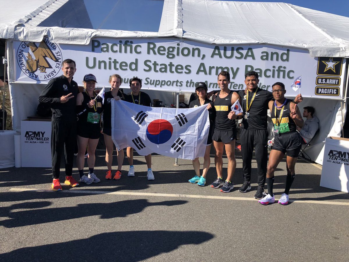Congratulations to our #ArmyTenMiler runners! Team Korea rocked it this morning in D.C.! #PacificVictors