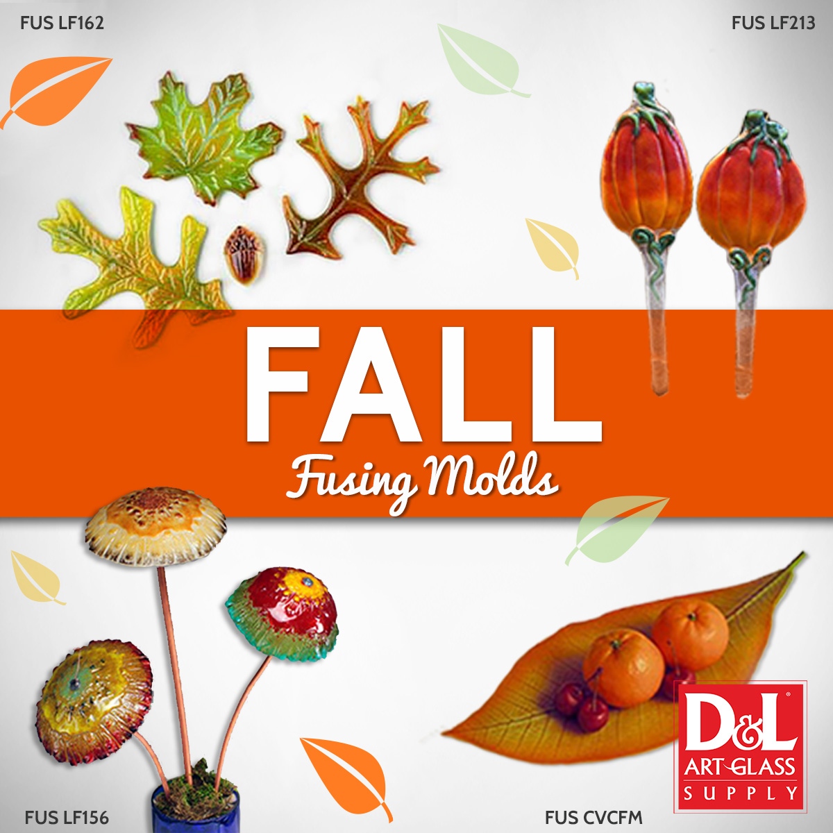 DLARTGLASS's tweet photo. Stock up on all your Fall Fusing Mold favorites at D&amp;L Art Glass Supply!

Shop here! https://t.co/niUv4tSFa4

#glassart #artglass #keepitglassy #glasslife #fall #fusinglass #fusingmolds https://t.co/nkYSlkKZqu